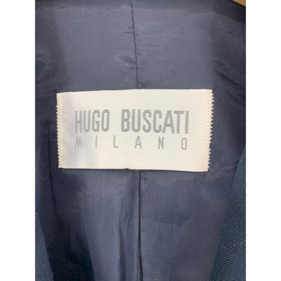 Vintage Hugo Buscati Wool Nautical Jacket Blazer Longline Women Size 12 L 2408 - Picture 2 of 16